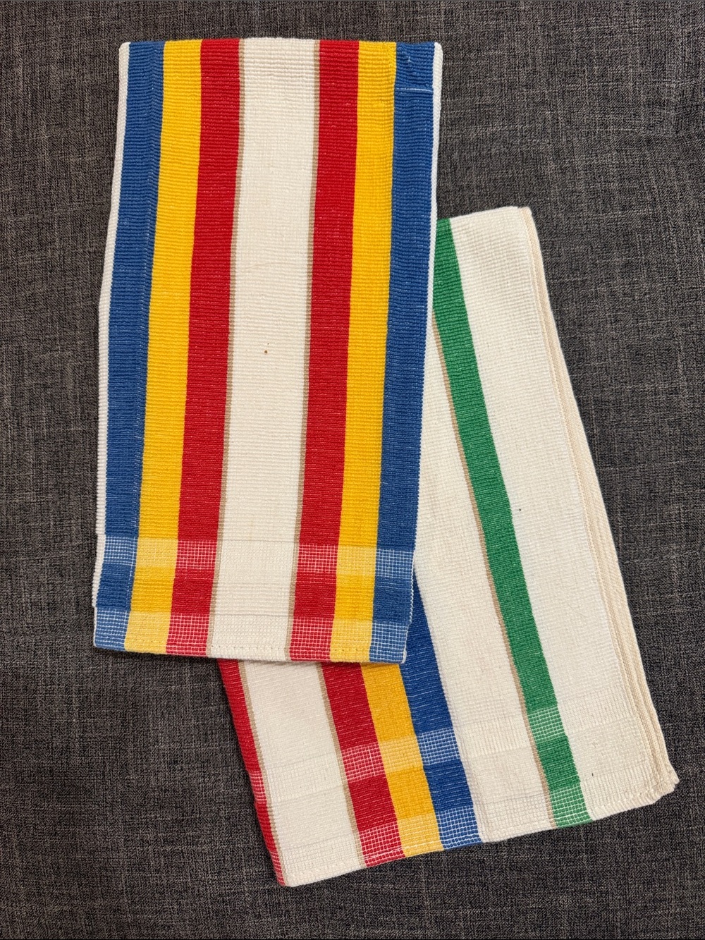 Vintage Ritz Made in USA Striped Cotton Towels Set of 2 Frederick & Nelson